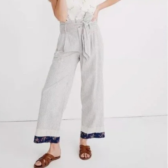 Madewell x The New Denim Project® Patchwork Paperbag Pants 12 - Picture 8 of 8
